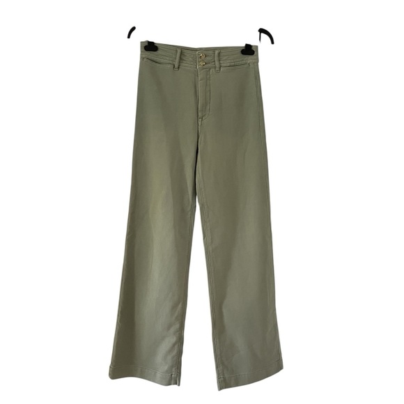 Faherty Pants - Faherty Stretch Terry Harbor Pants in Coastal Sage Wide Leg Style WBF2328 NWT